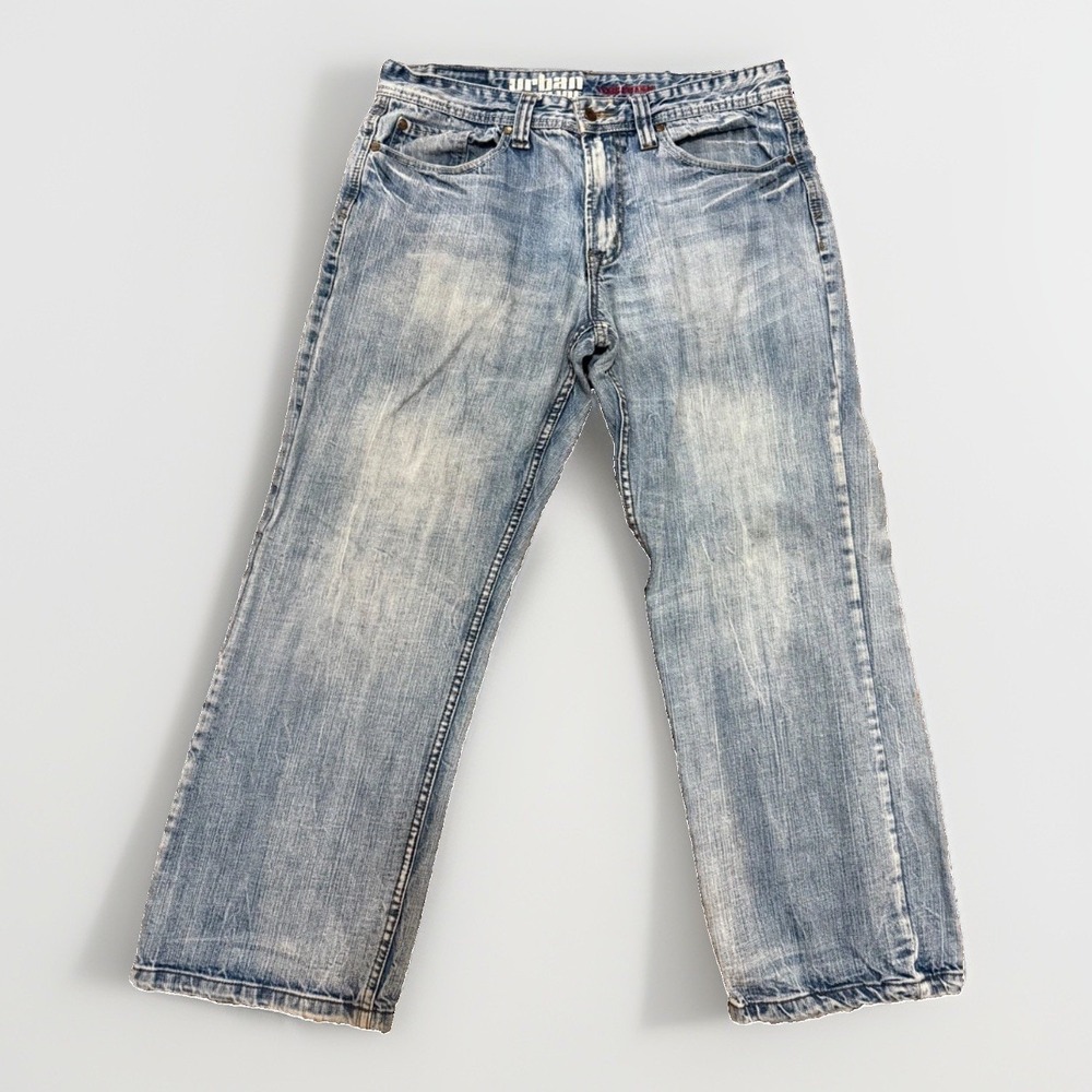 Urban Pipeline Jeans Men 34x30 Loose Straight Flap Pocket Y2K Skater Vintage